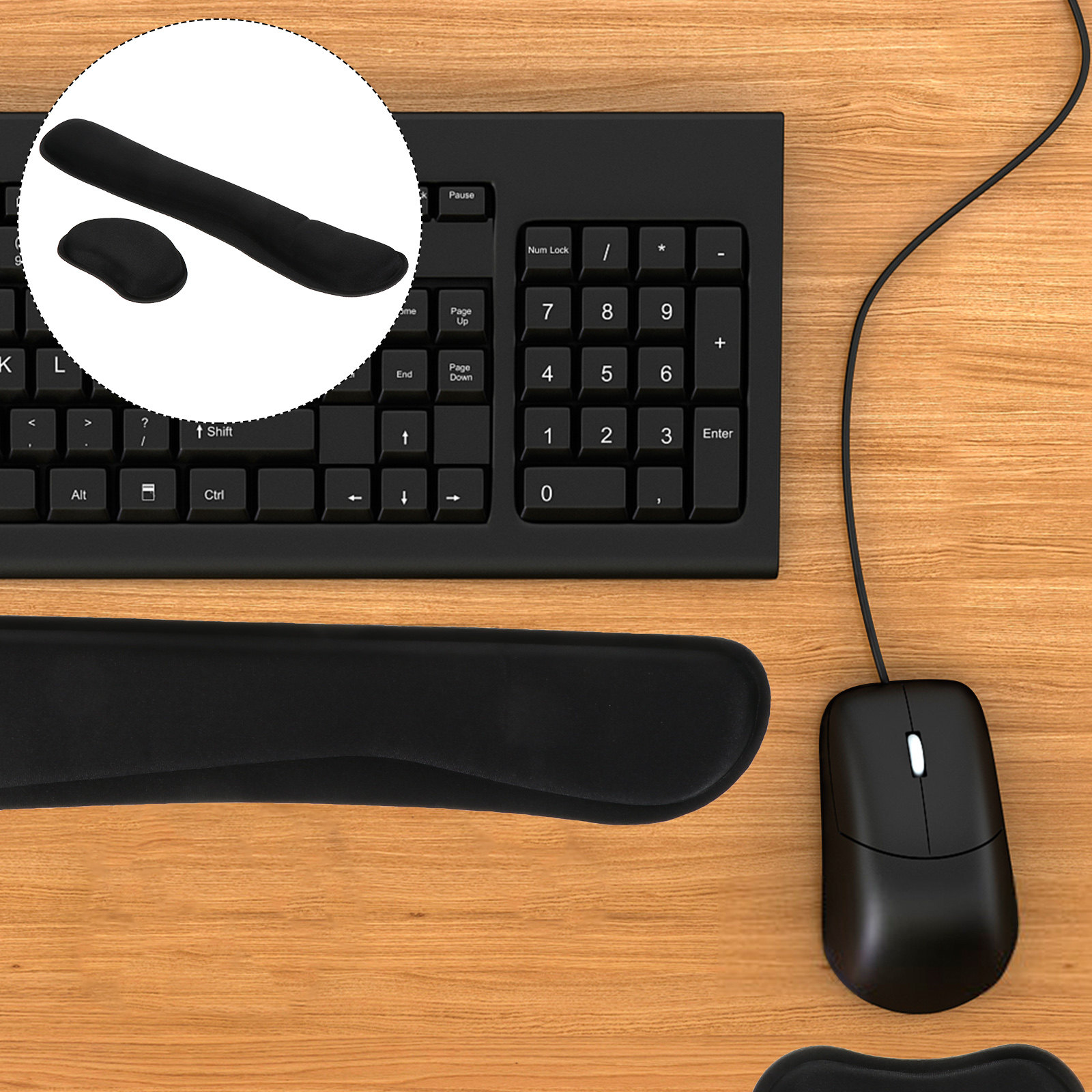Gaming Keyboard Ergonomic - 1 комплект подставок для запястий из