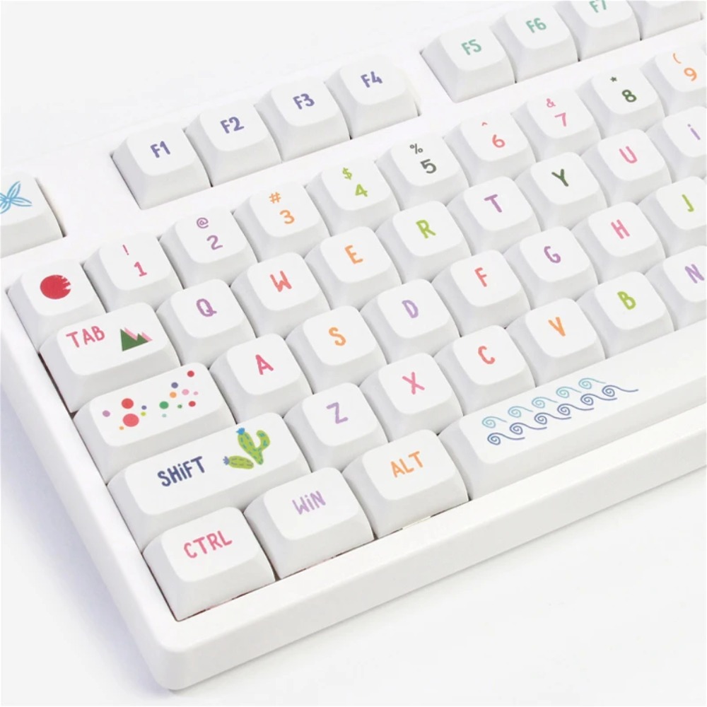Gaming Keyboard Tkl - Яркие летние художественные колпачки для клавиш,
