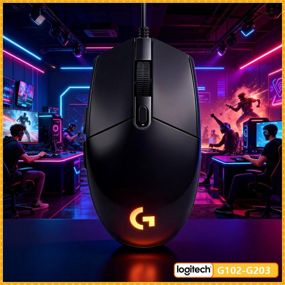 Logitech Mouse G203 - Игровая мышь Logitech G203 с RGB-подсветкой,
