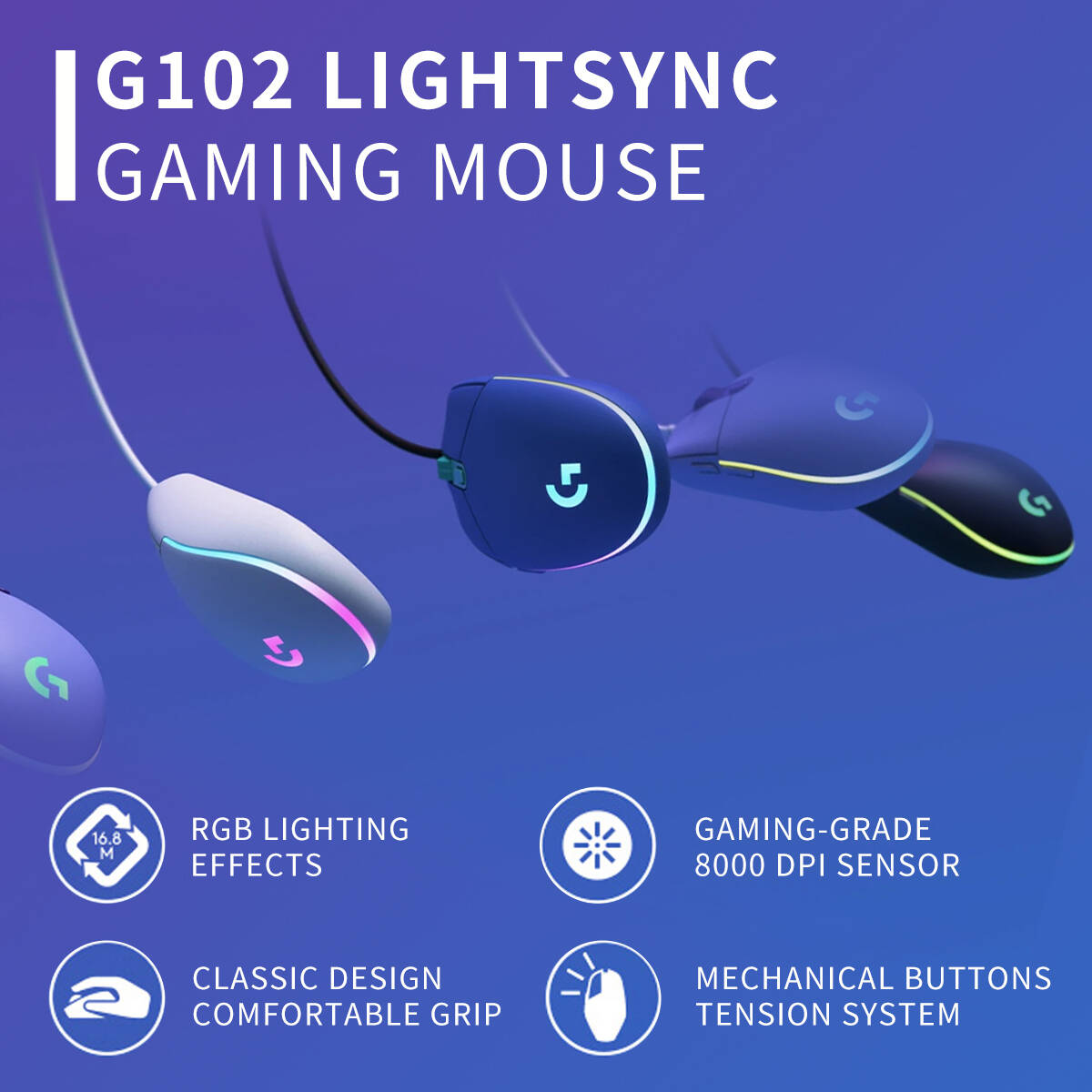 Игровая мышь Logitech G203 с R – обзор и цена Logitech Mouse G203