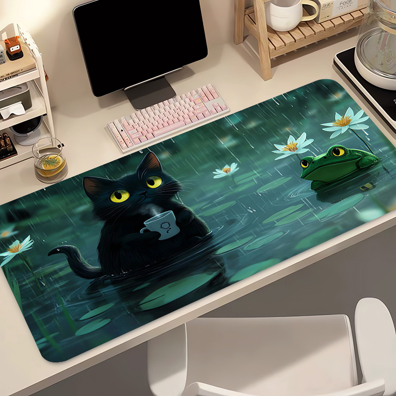 Kawaii Black Cat Силиконовый м – обзор и цена Gaming Keyboard And Mouse Pad
