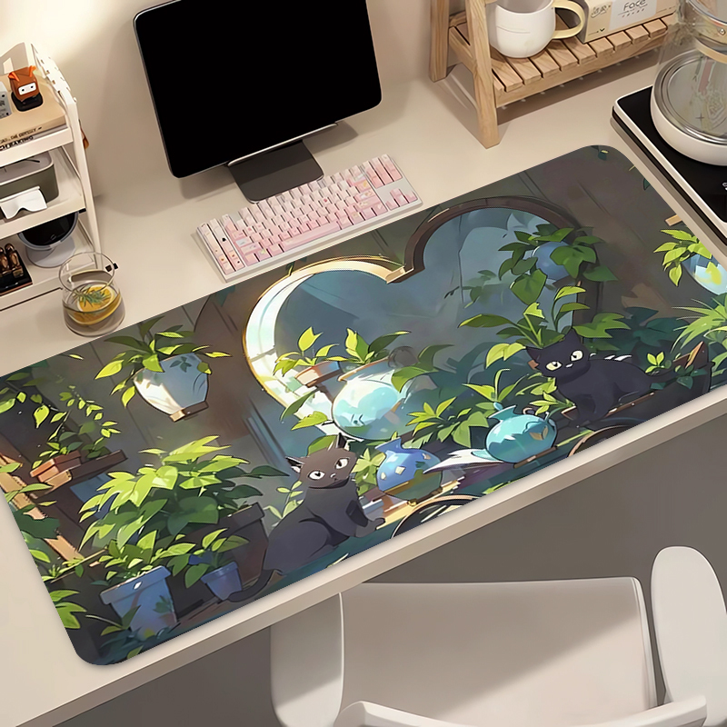Kawaii Black Cat Силиконовый м – обзор и цена Gaming Keyboard And Mouse Pad