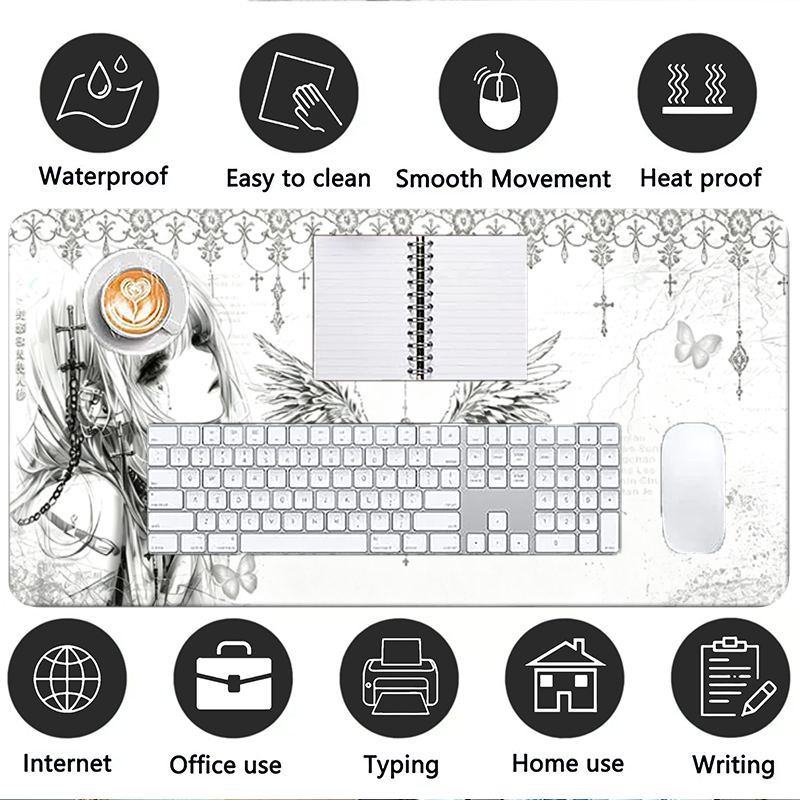 Кожаный коврик для мыши, черно – обзор и цена Gaming Keyboard And Mouse Pad